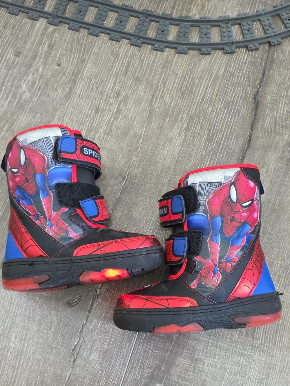 Spider Man Light Up Boots - Unbranded